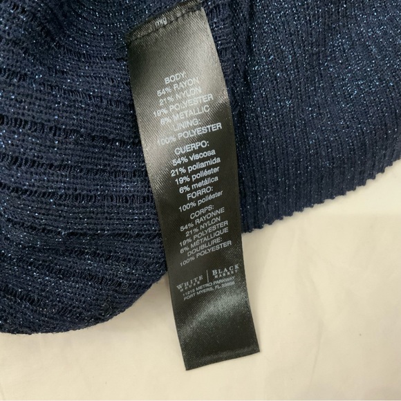 White House Black Market Asymmetric Drape One Shoulder Shimmer Sweater Top
XS - Picture 7 of 11